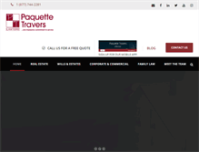 Tablet Screenshot of paquettetravers.com